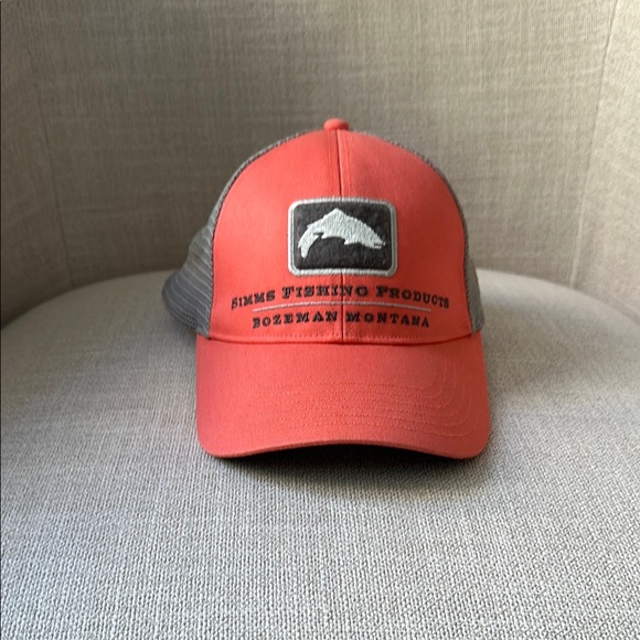Simms Fishing Products Red and Gray Cap - Picture 1 of 2